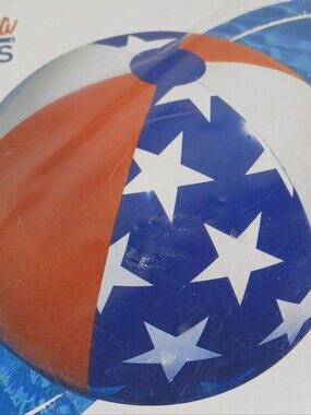 SWIMLINE Patriotic 22" Inflatable Beach Ball Red White Blue Pool & Beach Parties